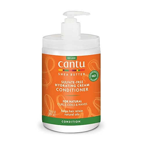 Cantu Sulfate-Free Hydrating Cream Conditioner with Shea Butter for Natural Hair, 25 fl oz (Packaging May Vary)
