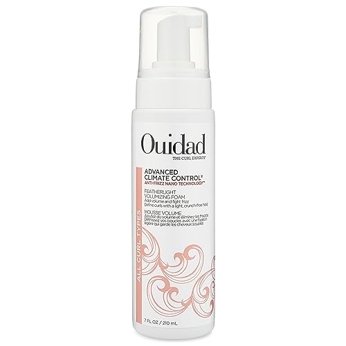 Ouidad Advanced Climate Control Featherlight Volumizing Foam, Add Volume & Fight Frizz, Define Curls With A Light Hold, 7 Fl Oz