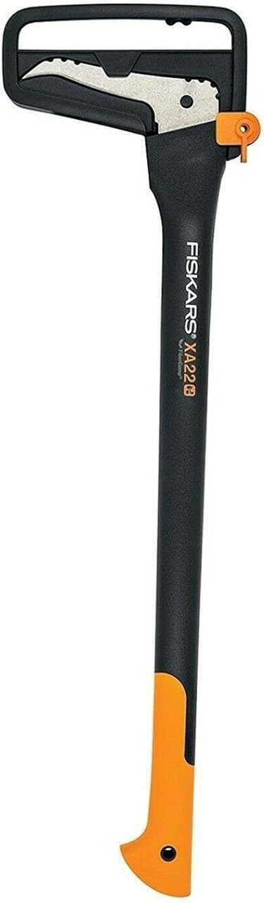 Fiskars 28" Hookaroon - Non-Slip Grip Handle with Pointed, Angled Blade - Landscaping Tool for Rotating, Dragging, Stacking Logs - Black/Orange