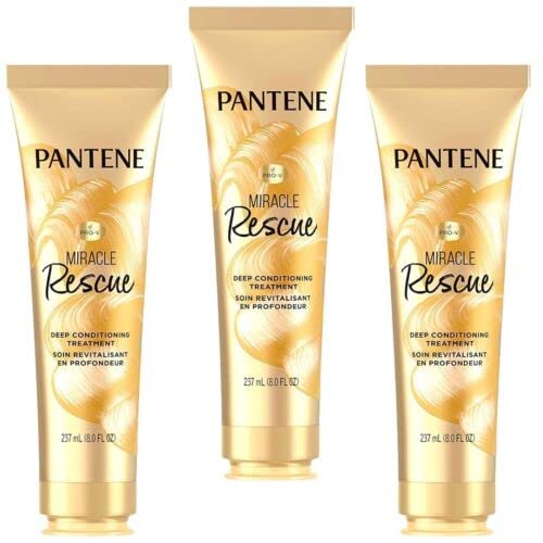 Pantene Deep Conditioning Hair Mask Miracle Rescue Pro-V , 8 Fl Oz (Pack of 3)- Total 24.0 Fl oz