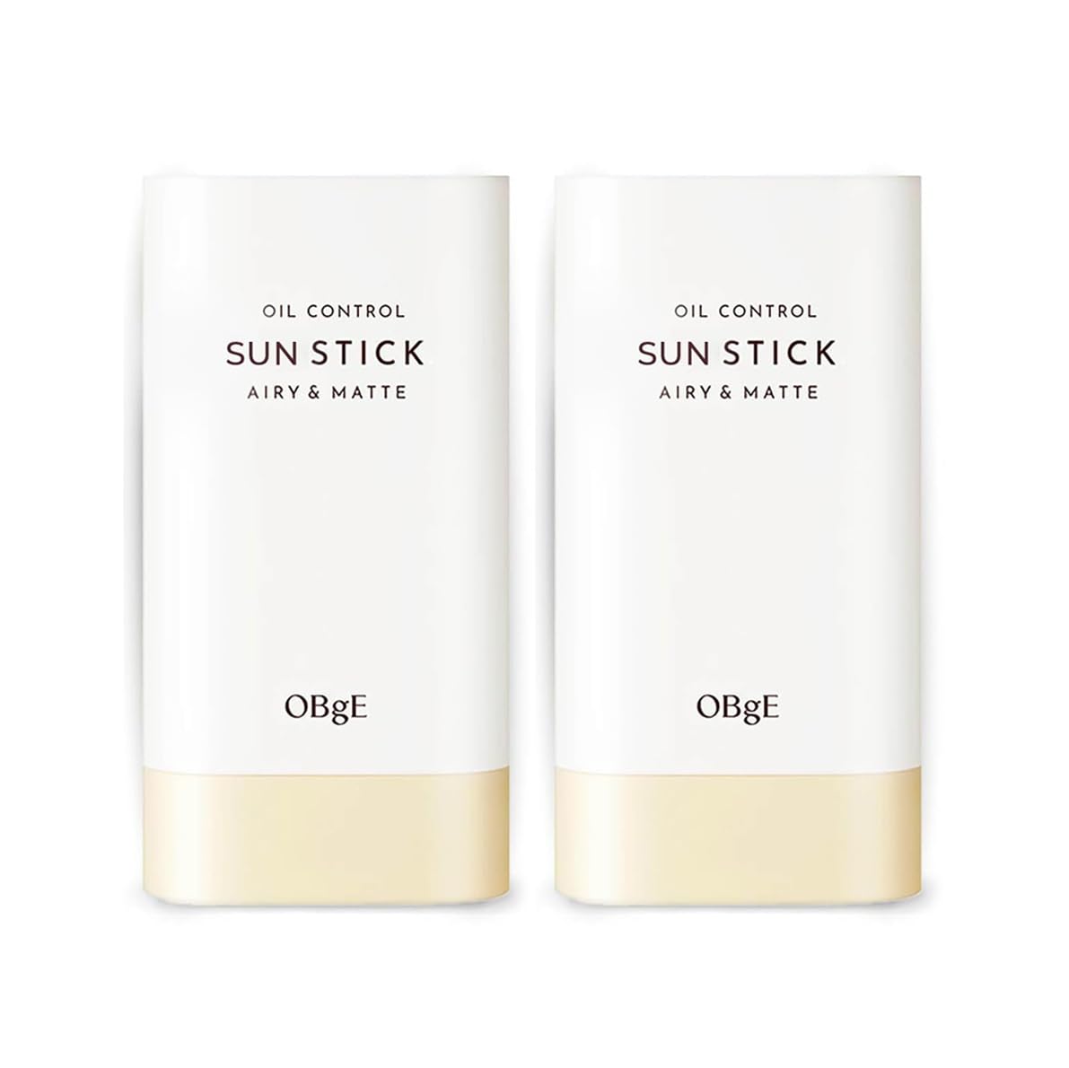 OBgE Oil Control Stick (0.6oz - Pack 2) - Non-Greasy, Soothing & Cooling Facial Care. High Defense. Lightweight, Long-Lasting Protection, Oil Absorption, No Clumps. Travel Essentials. Witch Hazel, Min