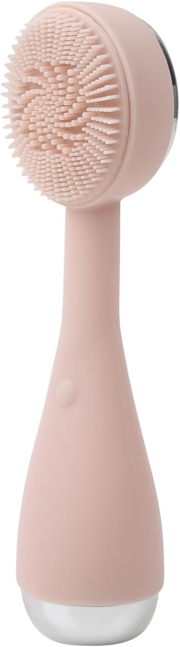 Vaomts Facial Cleansing Brush,Silicone Face Scrubber Exfoliator for Women Men,Waterproof Sonic Vibrating Face Brush Cleanser for Deep Cleansing,Gentle Exfoliating and Massaging-Pink