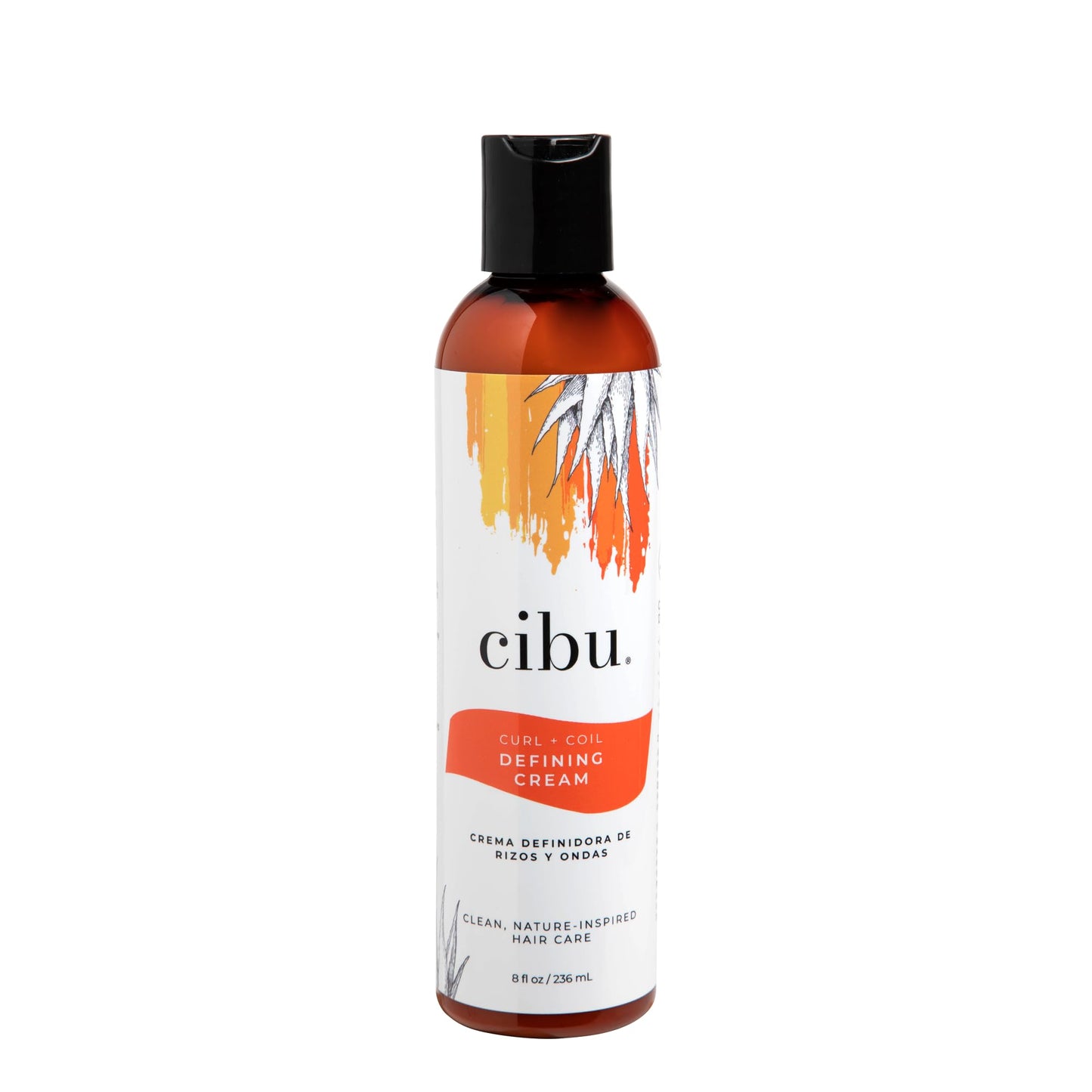 CIBU Curl + Coil Defining Cream | Cream for Holding Curls in Place | Creme Product for Curly Hair | Defining Creme for Natural Wavy Coily Curly Hair | African American Curl Cream | 8 Ounces