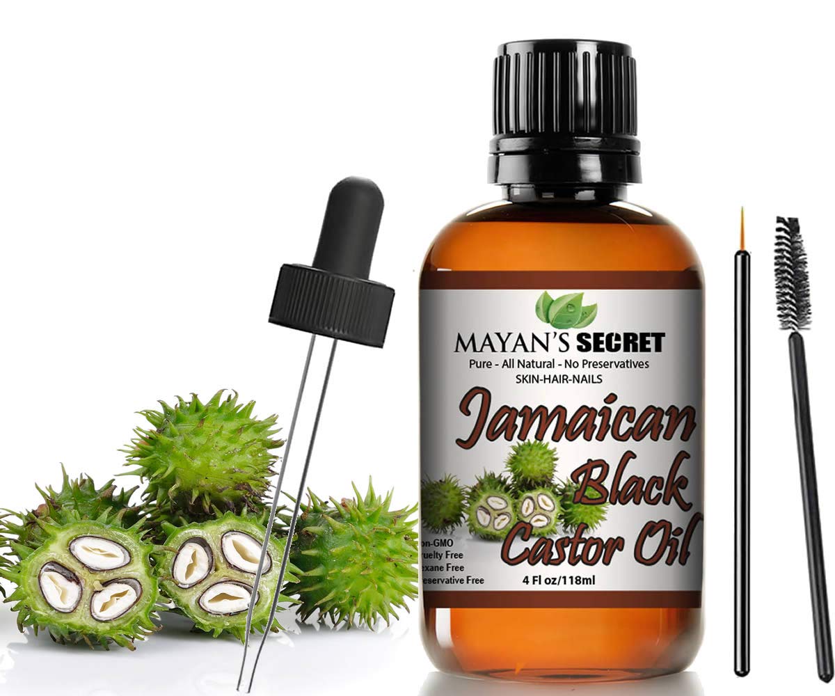 Mayan's Secret 100% Natural & Pure Jamaican Black Castor Seed Oil Serum - Nourishing Care for Hair and Skin