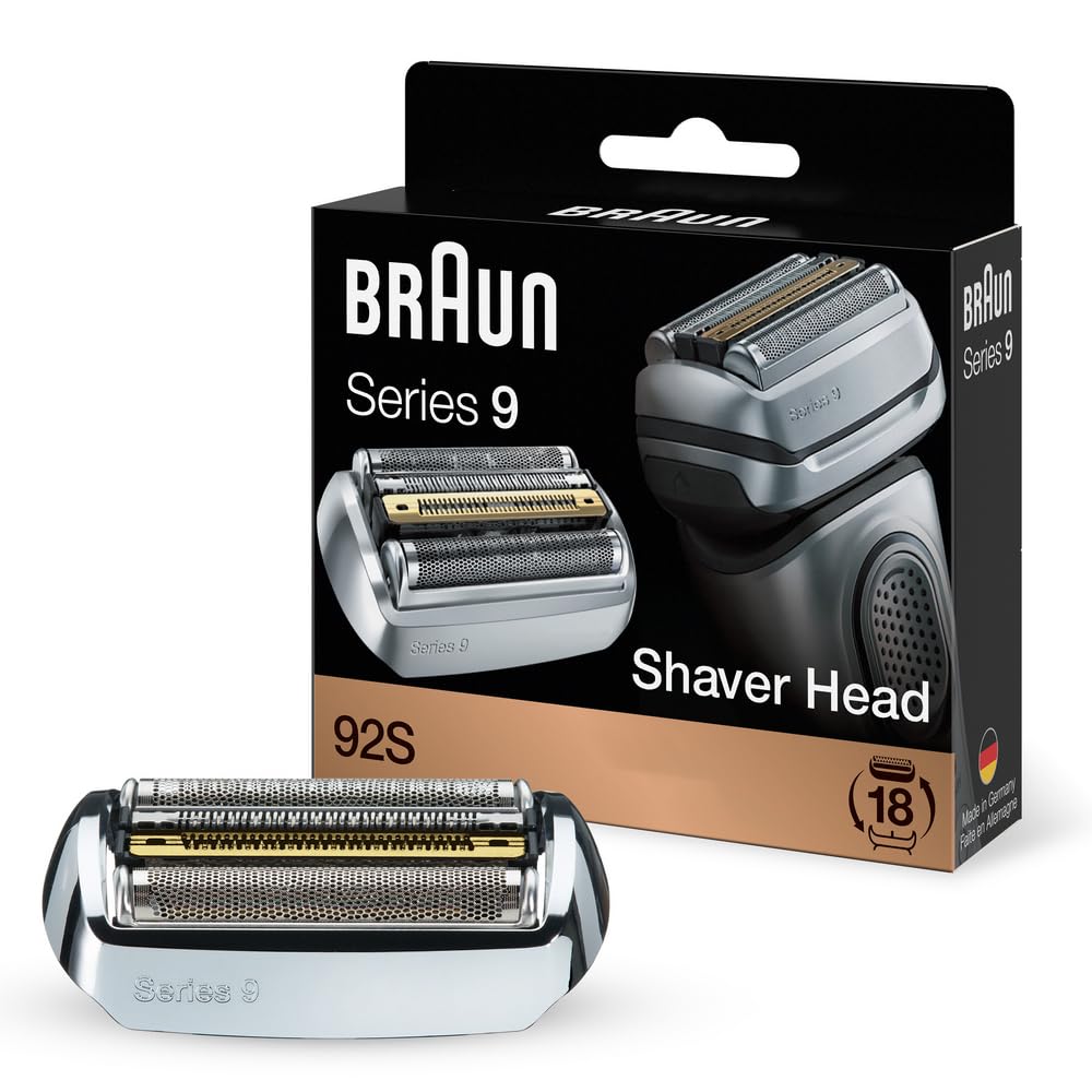 Braun Series 9 92S Electric Shaver Head Replacement Cassette, Compatible with All Series 9 Electric Razors 9290cc, 9291cc, 9370cc, 9293s, 9385cc, 9390cc, 9330s, 9296cc
