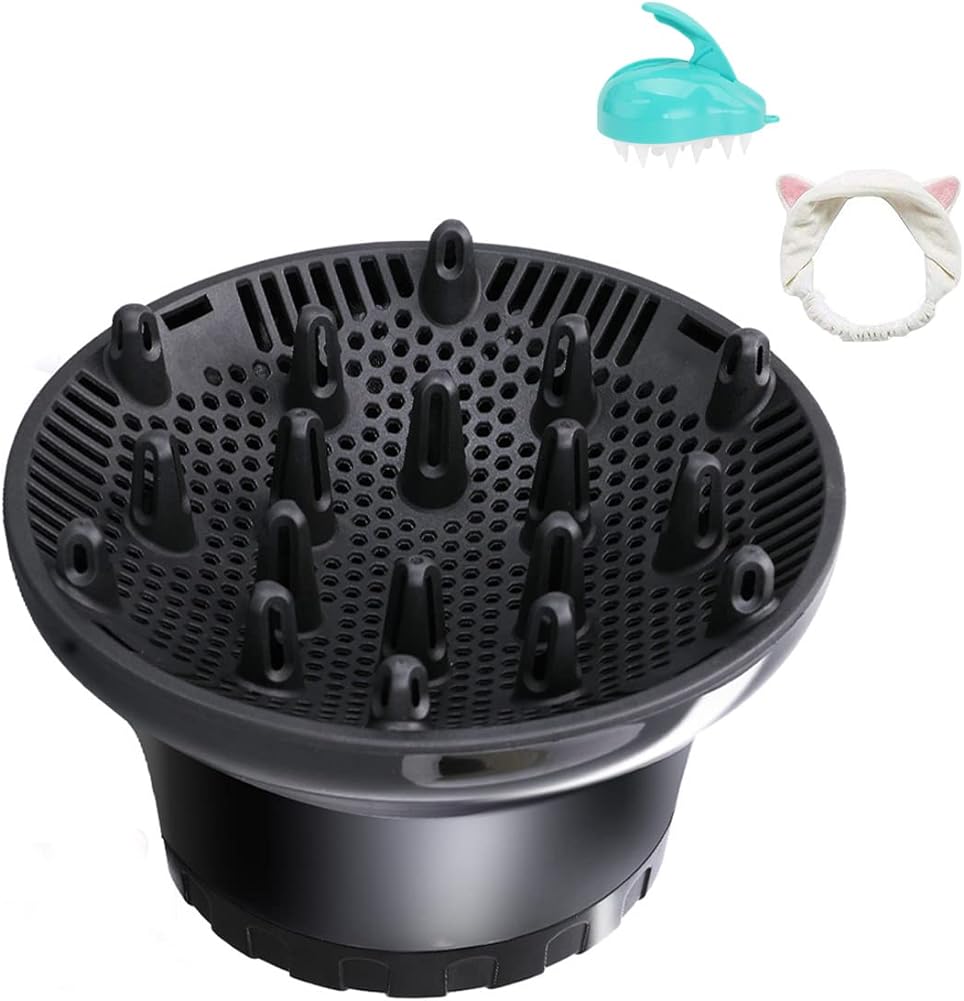 Hair Diffuser Universal Hair Diffuser Attachment Hair Dryer DiffuserÊfor Fine Thick Curly Wave and Frizzy Hair Professional Salon Tool Suitable for 1.4-inch to 2.6-inch Blow Dryer