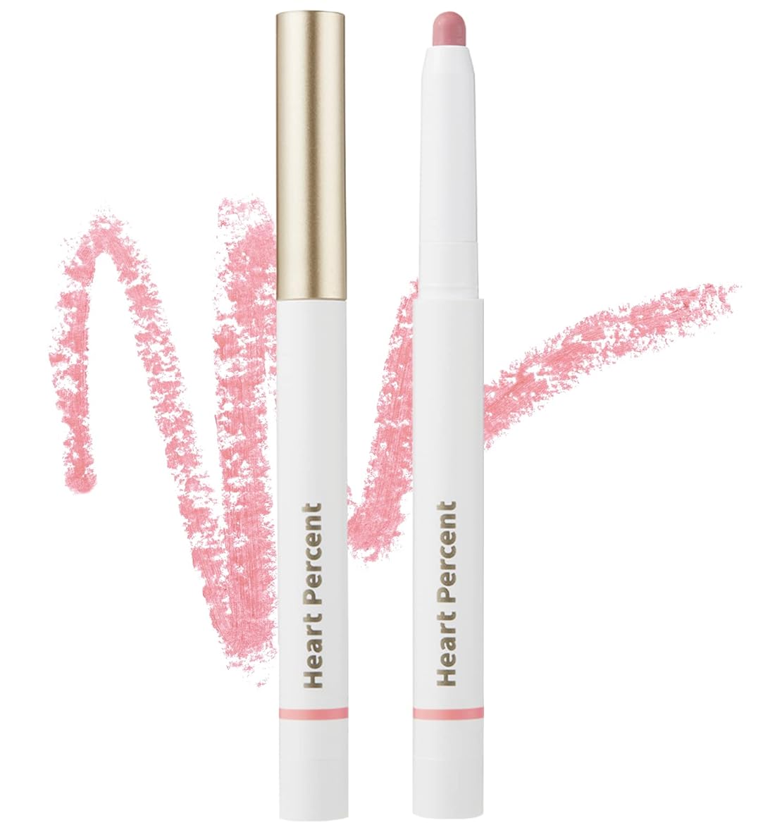 Heart Percent Dote On Mood Lip Pencil, Long-Lasting Creamy Lip Crayon Smooth Color Liner Retractable Lipstick Pencil 0.8g, 02. Creamy Pink