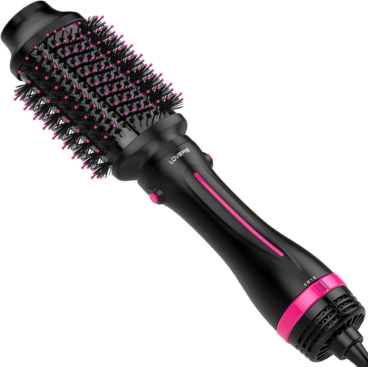 LOVEPS Blow Hair Dryer Brush One-Step Hot Air Brush and Volumizer, Oval Brush for Blow Drying, 4 in 1 Styling Tools for Women, Pink