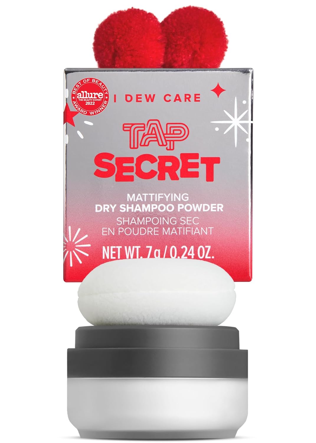 I DEW CARE Dry Shampoo Powder - Tap Secret Limited Edition | With Black Ginseng, Non-aerosol, Benzene-free No White Cast, Travel Size, Sweet Valentine's Day Gift, Kbeauty,1 Count, 0.27 Oz