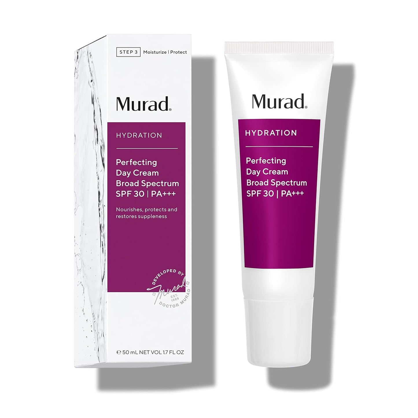 Murad Perfecting Day Cream Broad Spectrum SPF 30 - Hydration SPF Facial Moisturizer Cream with SPF, 1.7 Fl Oz
