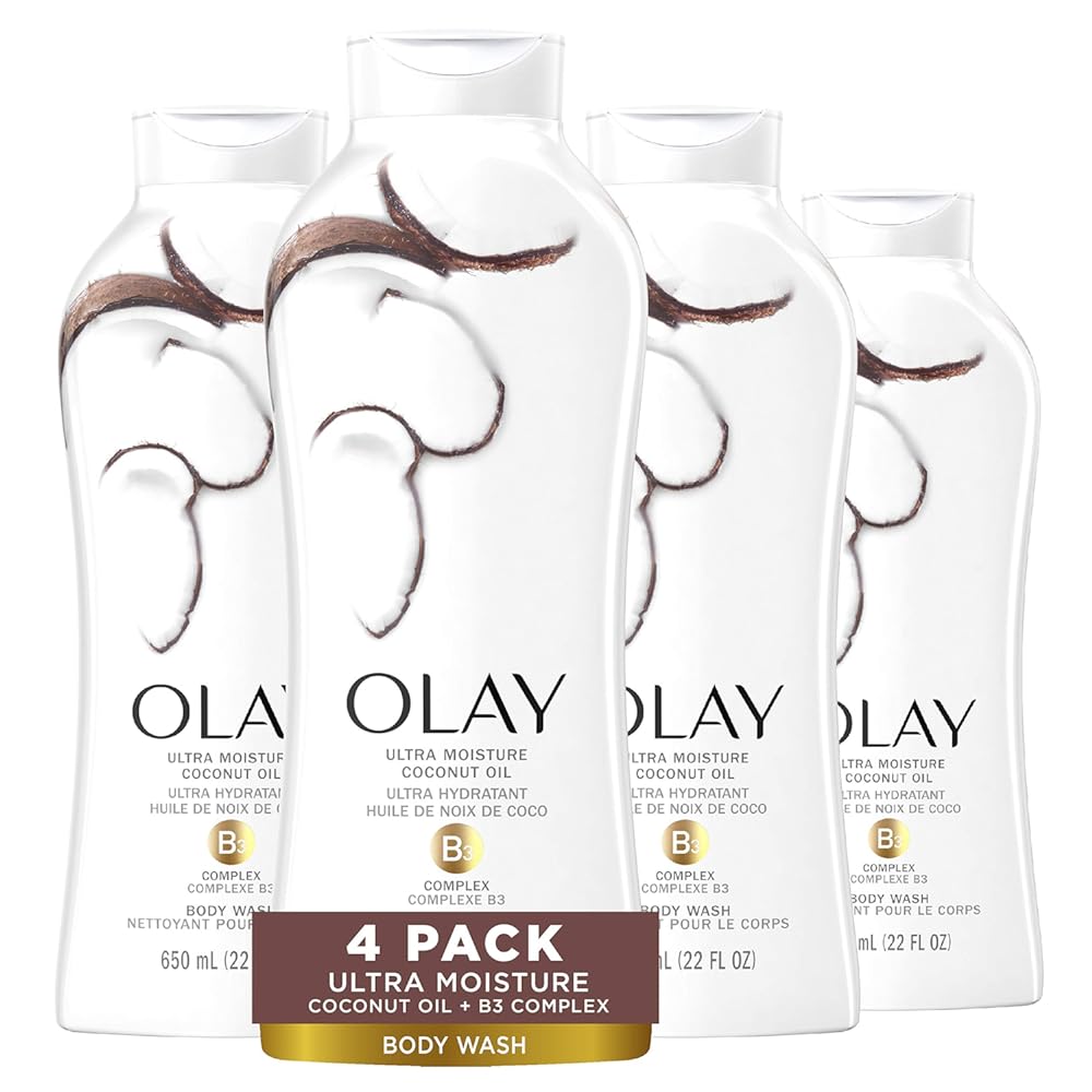 Olay Ultra Moisture Coconut Oasis Body Wash, for Smooth and Healthy Looking Skin, 22 Fl OzÊ(Pack of 4)