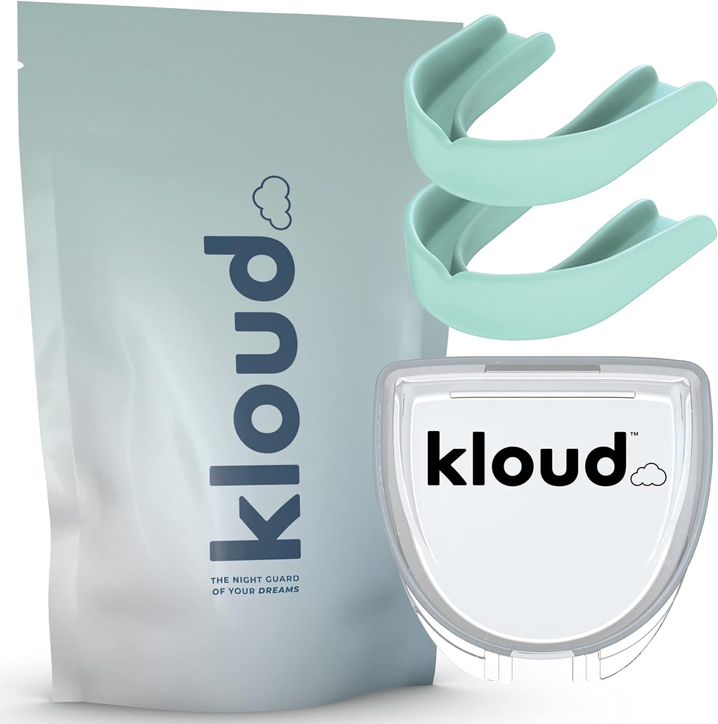 Kloud Night Guard - Mouth Guard for Clenching Teeth and Grinding Teeth, 2 Pack Custom Moldable Dental Mouth Guard