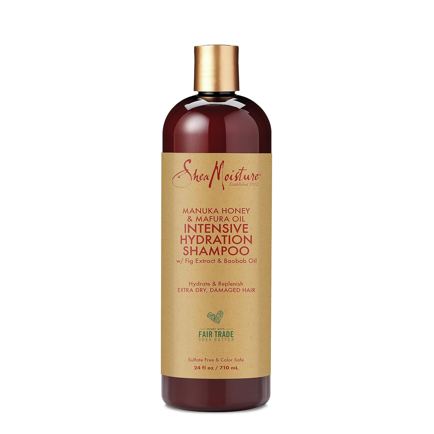SheaMoisture Intensive Hydration Shampoo for Dry, Damaged Hair Manuka Honey & Mafura Oil Sulfate-Free 24oz