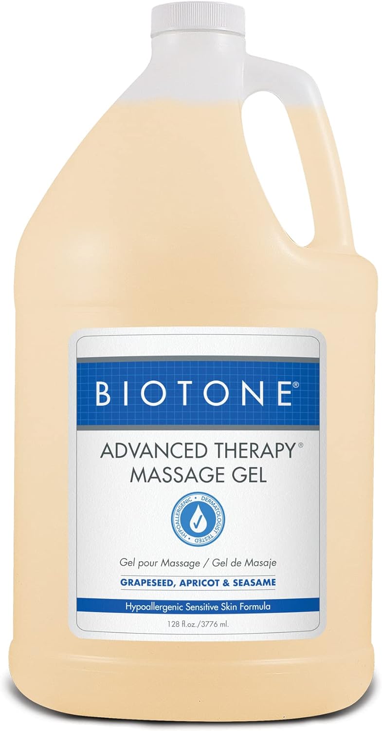 BIOTONE Advanced Therapy Massage Gel, Smooth, Silky Glide Without the Oil Feel, Ideal Workability, Nut-Oil Free, Hypoallergenic