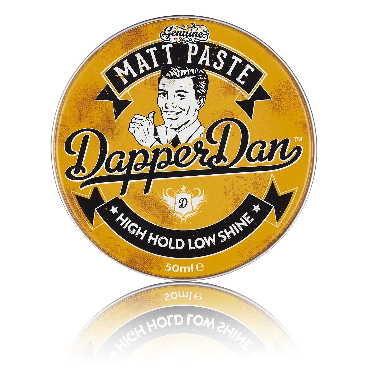 Dapper Dan Matt Paste, High Hold Low Shine Hair Paste for Men, Versatile Hair Product with Flexible Hold for All Styles, Vintage Cologne Fragrance, 1 x 50ml