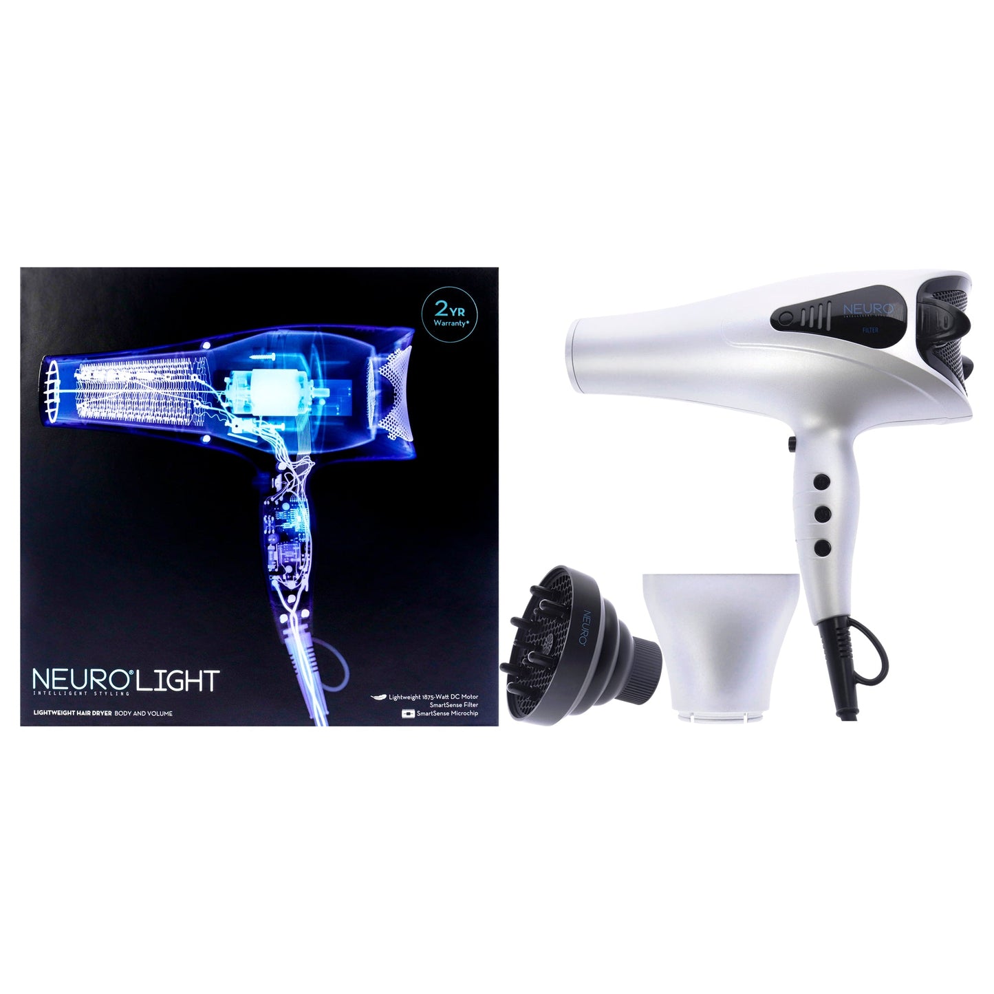 Neuro Light Hair Dryer - Model # NDLNAS - Silver by Paul Mitchell for Unisex 1 Pc Hair Dryer