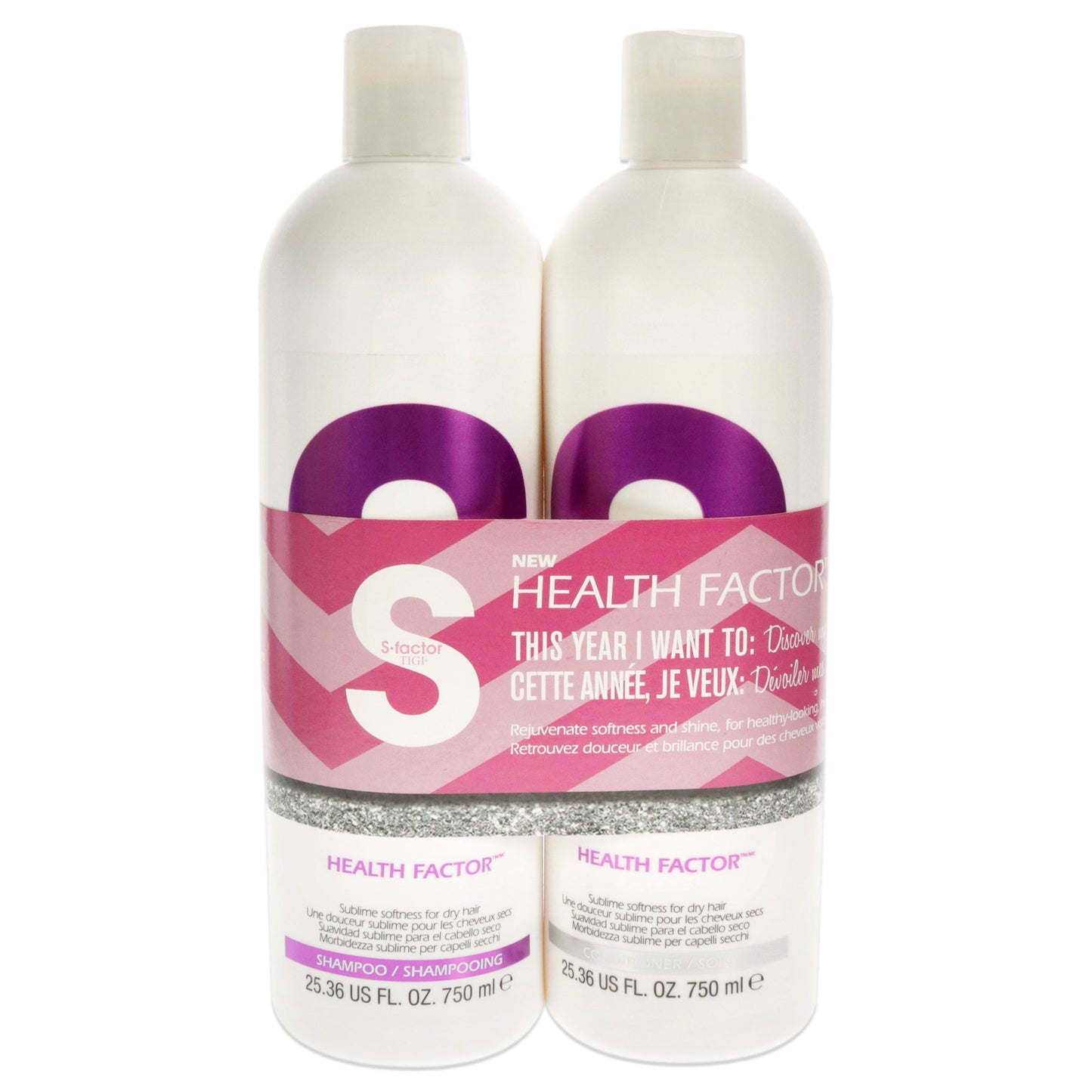 S-Factor Health Factor Daily Dose Kit by TIGI for Unisex 2 Pc 25.36oz Shampoo, 25.36oz Conditioner