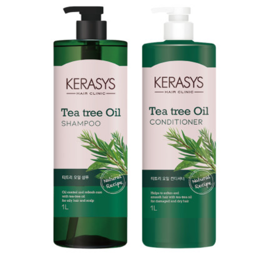 Kerasys Tea Tree Oil Shampoo & Conditioner 1000ml from Korea_H