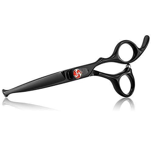 PURPLEBIRD 6 Inch Hair Cutting Shears Kids Safety Rounded Tips Hair Scissors Professional Hairdressing Haircut Salon, Barbers, Children, Baby and Personal Home Usage, Japanese Stainless Steel Black