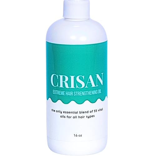CRISAN Extreme Hair Strengthening Oil - 16 oz - 55 Organic Vegan Essential and Carrier Oils - Thicken, Grow, and Restore Hair for Shinier, Healthier Locks