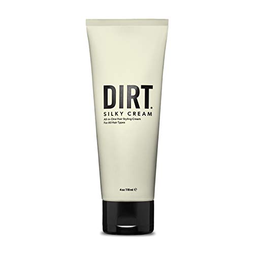 DIRT Silky Cream - All In 1 Vegan Hair Styling Cream for All Hair Types - 4 oz - Multi-Use Treatment - Thermal Protection, Conditioning, Volume, Texture, Anti-Frizz, Safe for Color Treated Hair