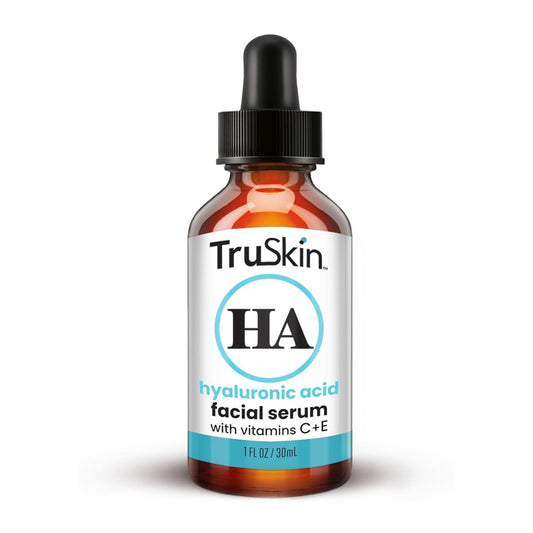 TruSkin Hyaluronic Acid Serum for Face + 7 Ultra Hydrating Ingredients Ð Best Face Serum for Moisturizing, Plumping & Smoothing of Fine Lines, 1 fl oz
