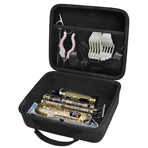 Case Compatible with EHJYO/for Suttik/for Karrte Hair Clippers Kit for Men, Trimmer Travel Storage Holder for Professional Cordless T-Blade, Nose Hair, Beard Trimmer Set and Accessories - Bag Only