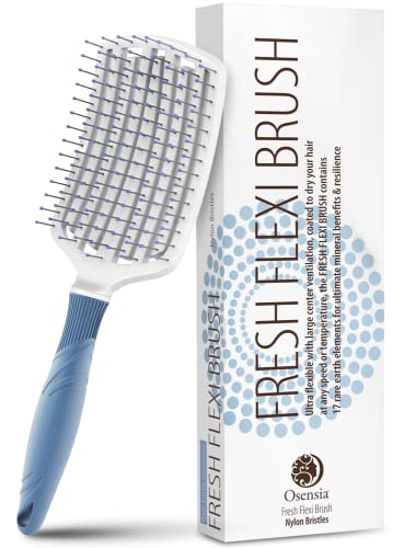 Detangling Brush - Ceramic Paddle Detangler Brush for Curly, Thick, and Straight Hair - Dry and Wet Hair Brush Quickly Detangles and Smooths hair - Hair Brush for Women and Men (Nylon)