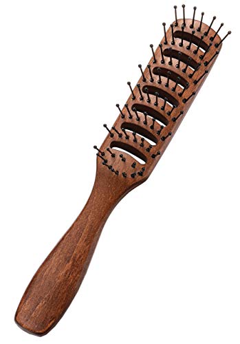 PERFEHAIR Vented Hair Brush for Blow Drying, Men's Vent Volumizing Hairbrush with Ball Tipped Bristles for Styling Dry, Wet, Short, Curly or Straight Hair