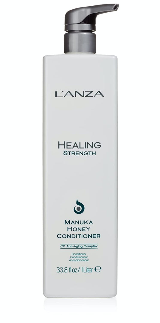L’ANZA Healing Strength Manuka Honey Conditioner - Strengthens, Protects and Restores Weak, Fragile, and Aged Hair, Rich with Keratin Protein, Healing Oils, and Vitamin C (33.8 Fl Oz)