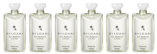 Bvlgari White Tea au the blanc Shampoo Lot of 6 ea 2.5oz Bottles. Total of 15oz.
