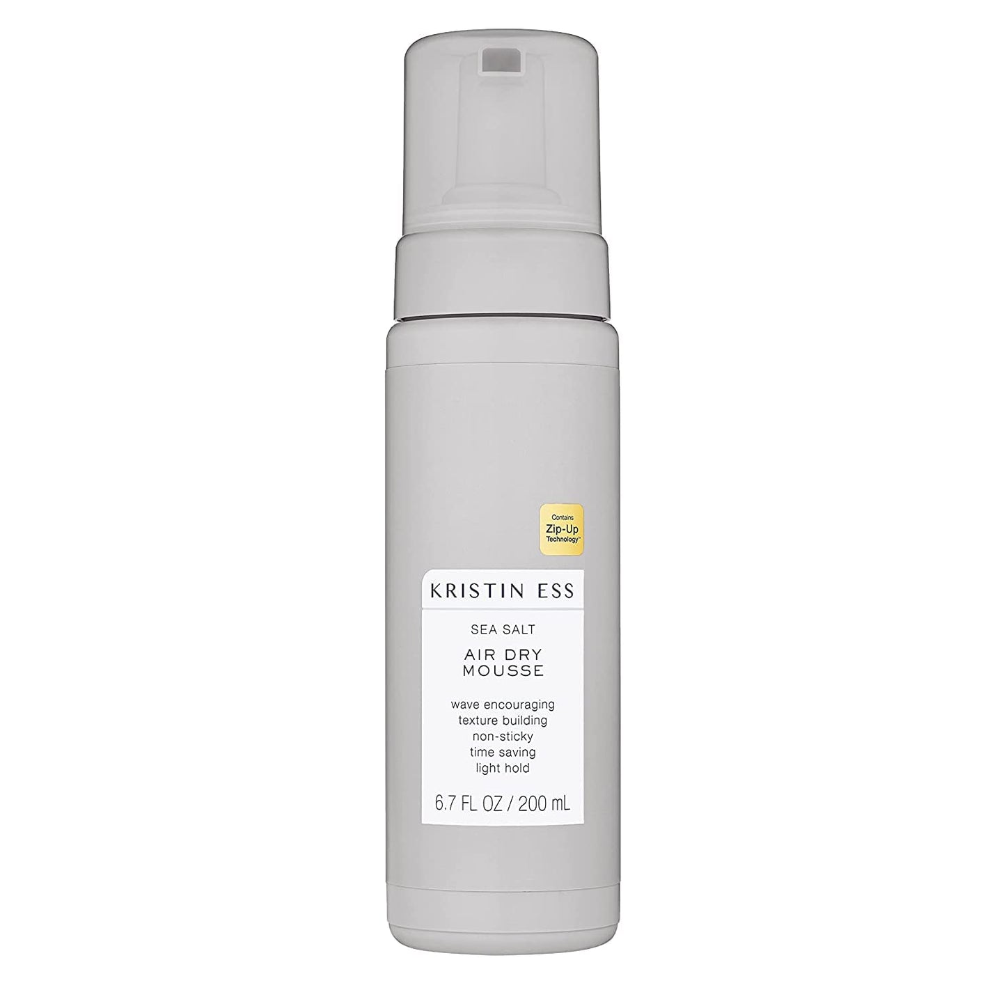 Kristin Ess Hair Sea Salt Air Dry Mousse for Volume + Texture - Styling Product For Wavy + Curly Hair, Light Hold, For Fine to Medium Hair, Non-Sticky, Vegan, 6.7 fl oz