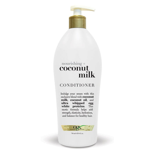 OGX Salon Size Nourishing Coconut Milk Conditioner with Pump, 25.4 Ounce