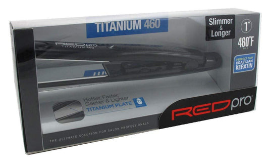 Kiss Products Red Pro Titanium Flat Iron, 1 Inch, 1 Pound
