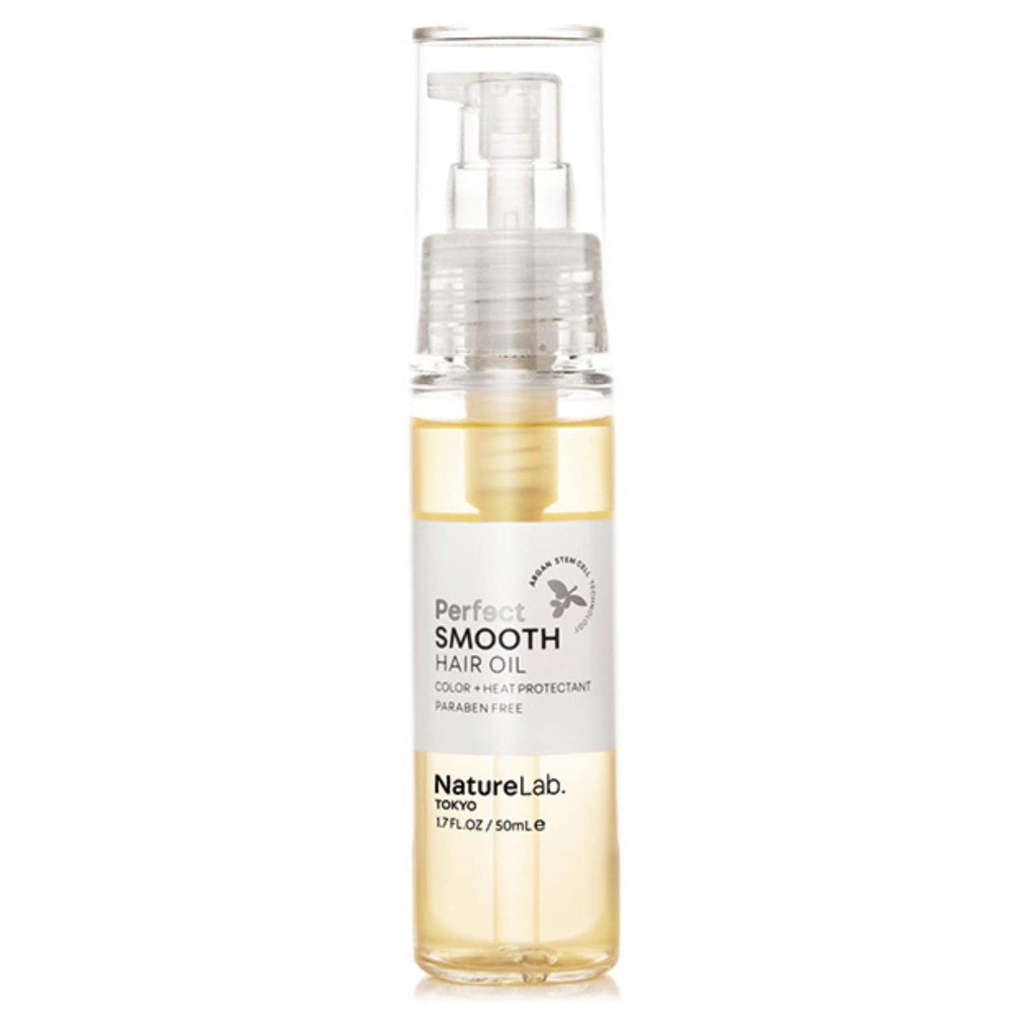 NatureLab TOKYO Perfect Smooth Hair Oil: Heat and Color Protection, Enhances Smoothness and Shine to Untamed Hair I 1.7 FL OZ / 50ml