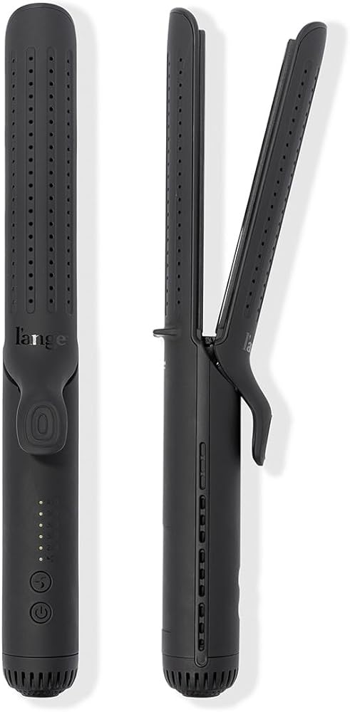 L'ANGE HAIR Le Duo Grande 360¡ Airflow Styler | 2-in-1 Curling Wand & Titanium Flat Iron Hair Straightener | Professional Hair Curler with Cooling Air Vents to Lock in Style | Adjustable Temp