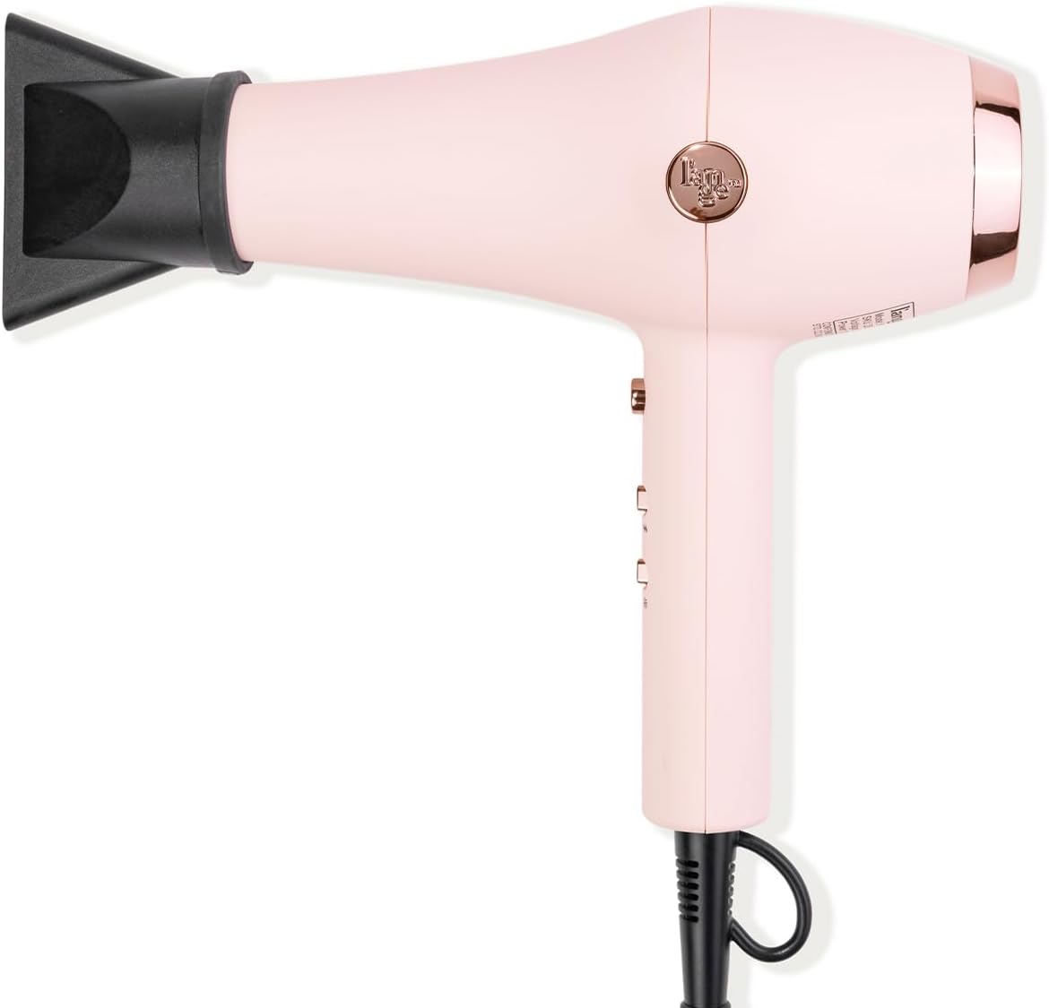 L'ANGE HAIR Soleil Professional Hair Dryer | 3 Heat Settings & 2 Airflow Settings | Cool Shot Locks-in Style | Professional Length Cord | Best Lightweight Hair for Smooth Blowouts (Blush)