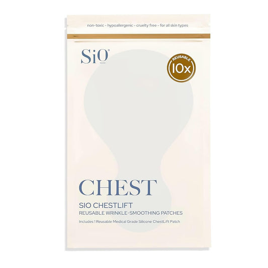 SiO Beauty ChestLift Anti-Wrinkle Patches (2 Weeks Supply) - Reusable Overnight Smoothing Decollette Pad - Anti-Aging Patch For Neck & Cleavage