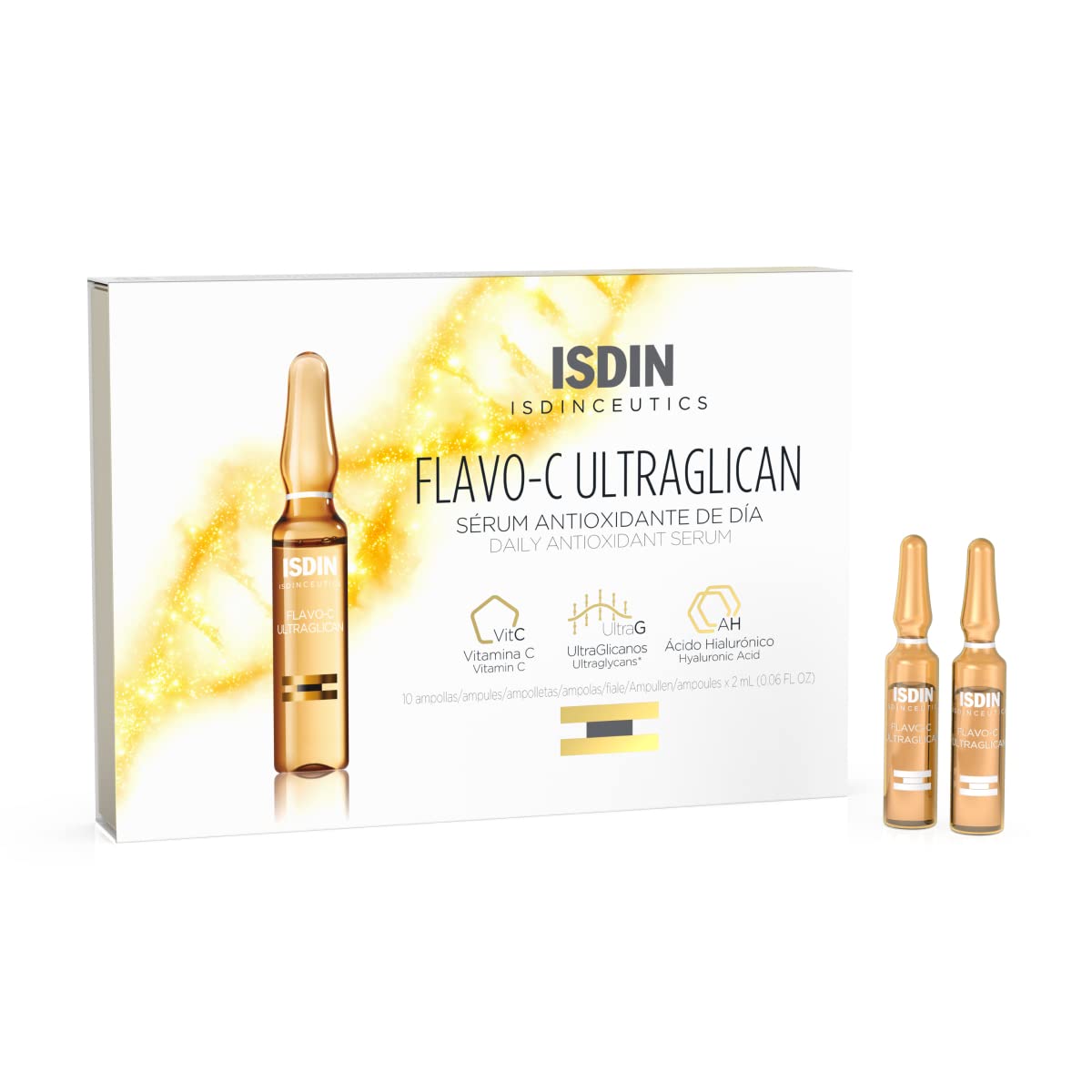 Vitamin C and Hyaluronic Acid Serum ampoule, Flavo-C Ultraglican by ISDIN