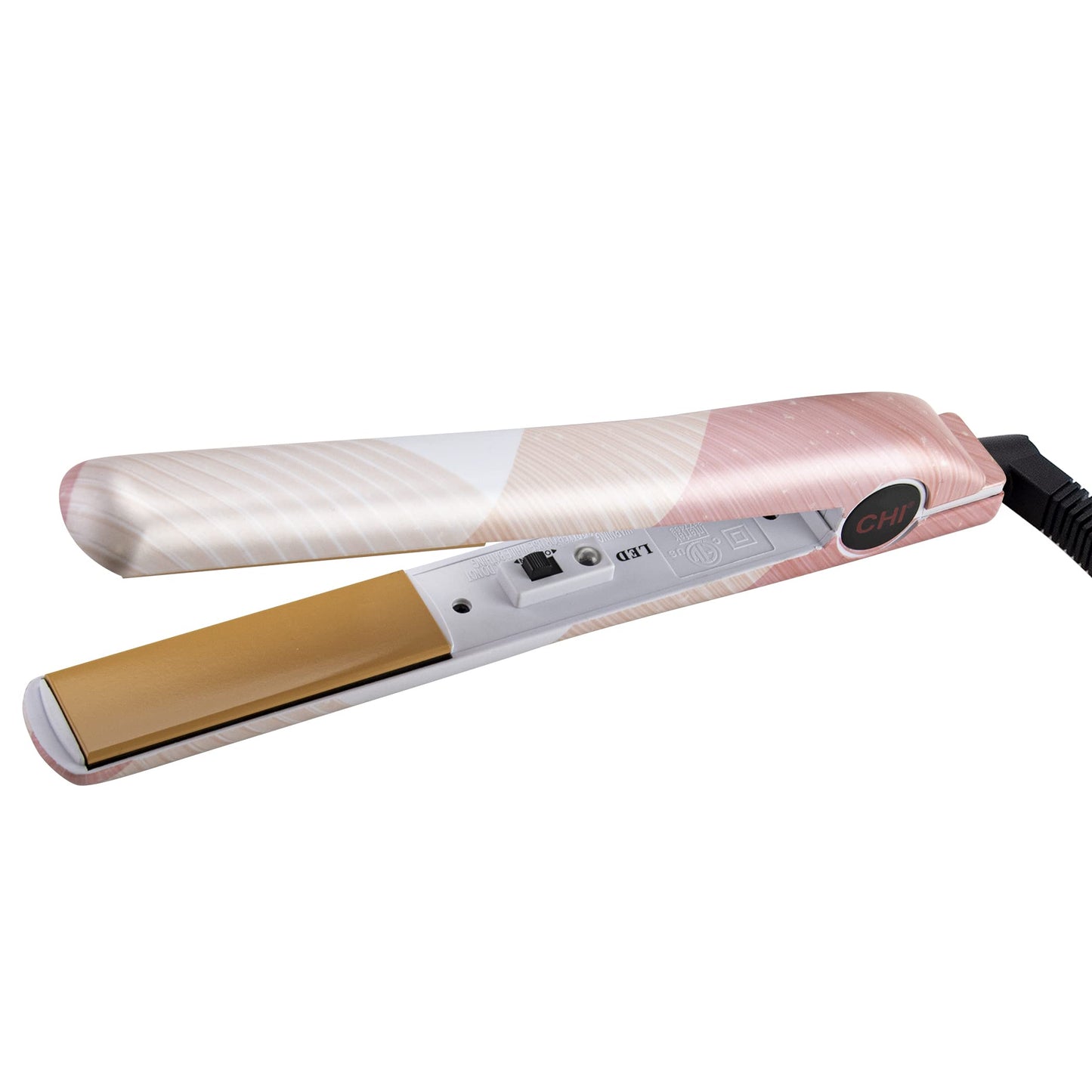 CHI Original Ceramic Hair Straightening Flat Iron| 1" Plates | Pink Print | Professional Salon Model Hair Straightener