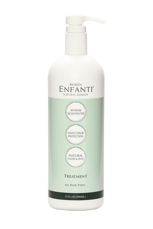 Bioken Enfanti Treatment for Damaged Hair – Intense Reconstructor Repair Moisturizing Hydrating Nano Color Protection Natural Volume and Shine (32.0 oz)