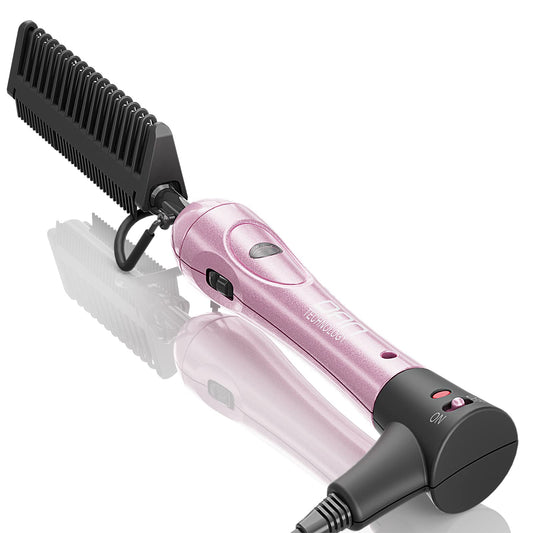 500 Degree hot Comb Hair Straightener,Temperature Adjustable Plug in hot Comb,60 min Shut Off Press Comb,Ceramic Heat Comb,hot Comb Electric for Wigs,Pink hot Combs for Natural Black Hair…