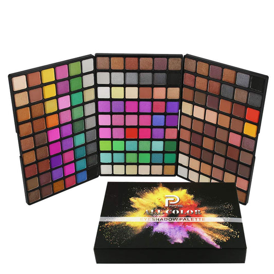 162 Colors Hightlight Eyeshadow Palette Makeup Gift Set, Pure Vie Professional Long Lasting Waterproof Matte Highly Pigments Shiny Shimmers Glitter Makeup Palette Colorful Cosmetic Eye Shadow Pallet