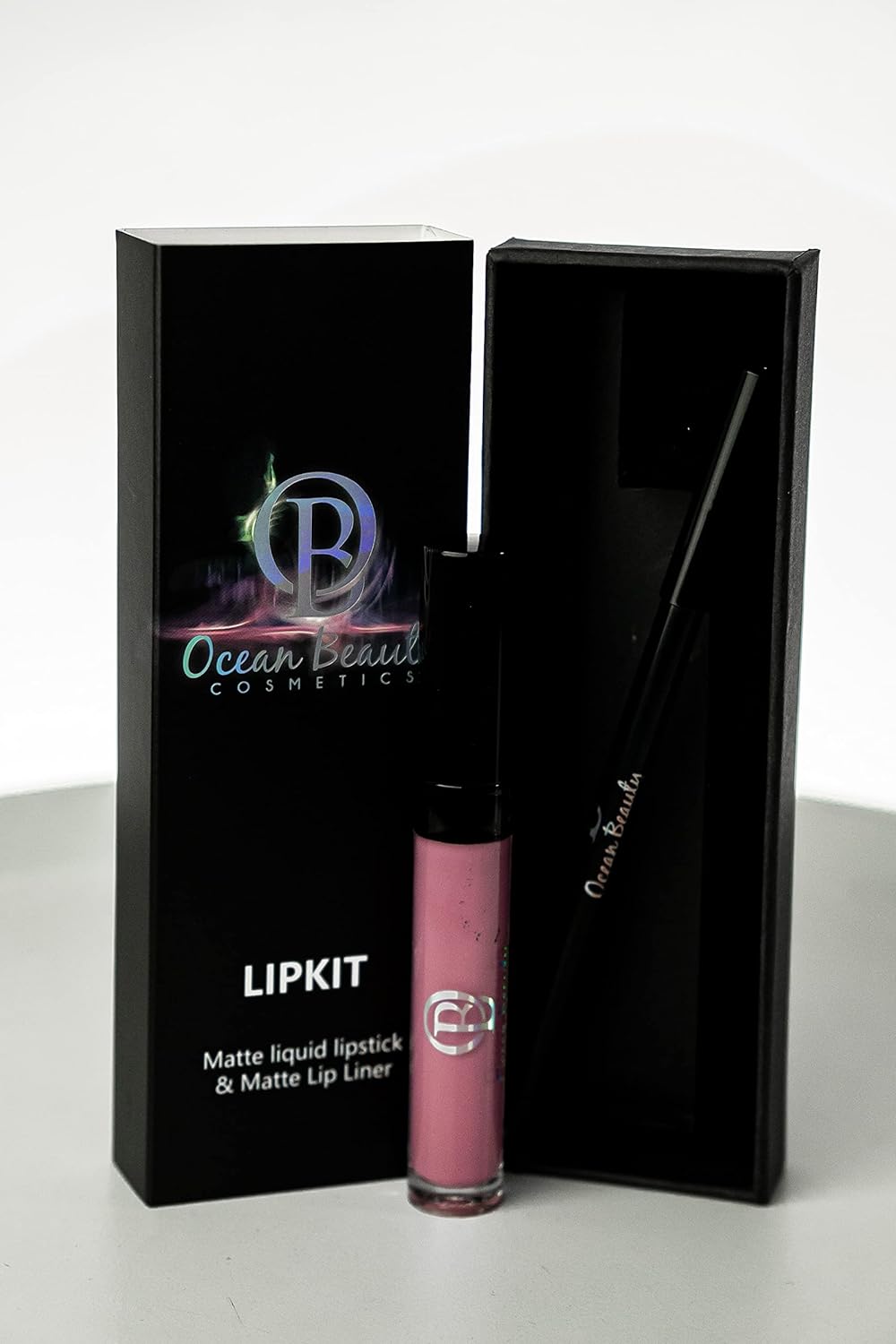 Ocean Beauty Cosmetics 2-Piece Lip Kit - Lip Liner and Lipstick Set Longwear Makeup Set for Women | Stormy