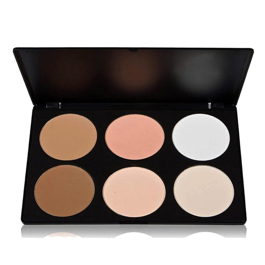 Vodisa Contour Face Powder Kit Base Foundation Corrector Palette Sleek Pigment Pro Pressed Powder Cosmetics Highlighting Contouring Bronzing Professional Beauty Make up Bronzer Pallet Brown