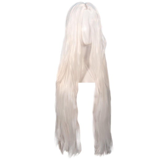 Lotacos Long Cosplay Wig - Anime Cosplay Accessories for Cosplay Outfits, Halloween Costumes for Women - Colored Straight Wig & Synthetic Wig, Lolita Accessories for Hair - 27.5 Inches, White