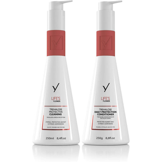 GYP Life’s Flower Home Care,Auto-Renewable Hair Hydration Therapy,Restores the Structure of the Strand,Balance pH,Protects Against Color Oxidation,Provides Softness and Shine,Set of 2