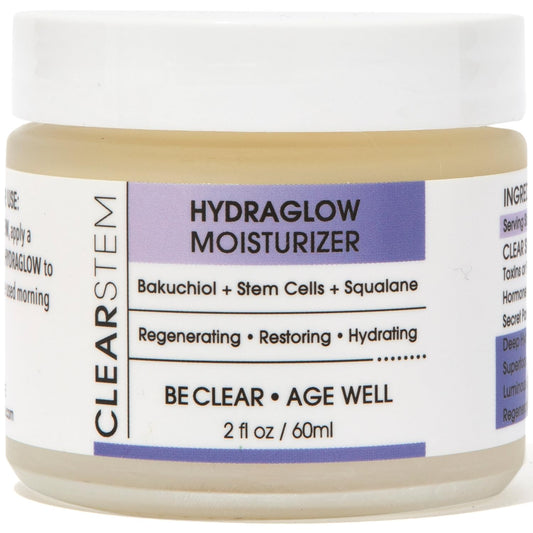 CLEARstem HYDRAGLOW Anti-Aging Stem Cell Moisturizer with Bakuchiol, 2.0 Oz