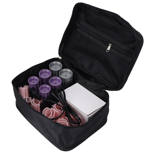 12pcs Instant Heat Compact Hot Rollers,Electrci Hair Perm Rods Quickly Heating Different Size Hair Curler Roller with Hair Clips US Plug 100_240V