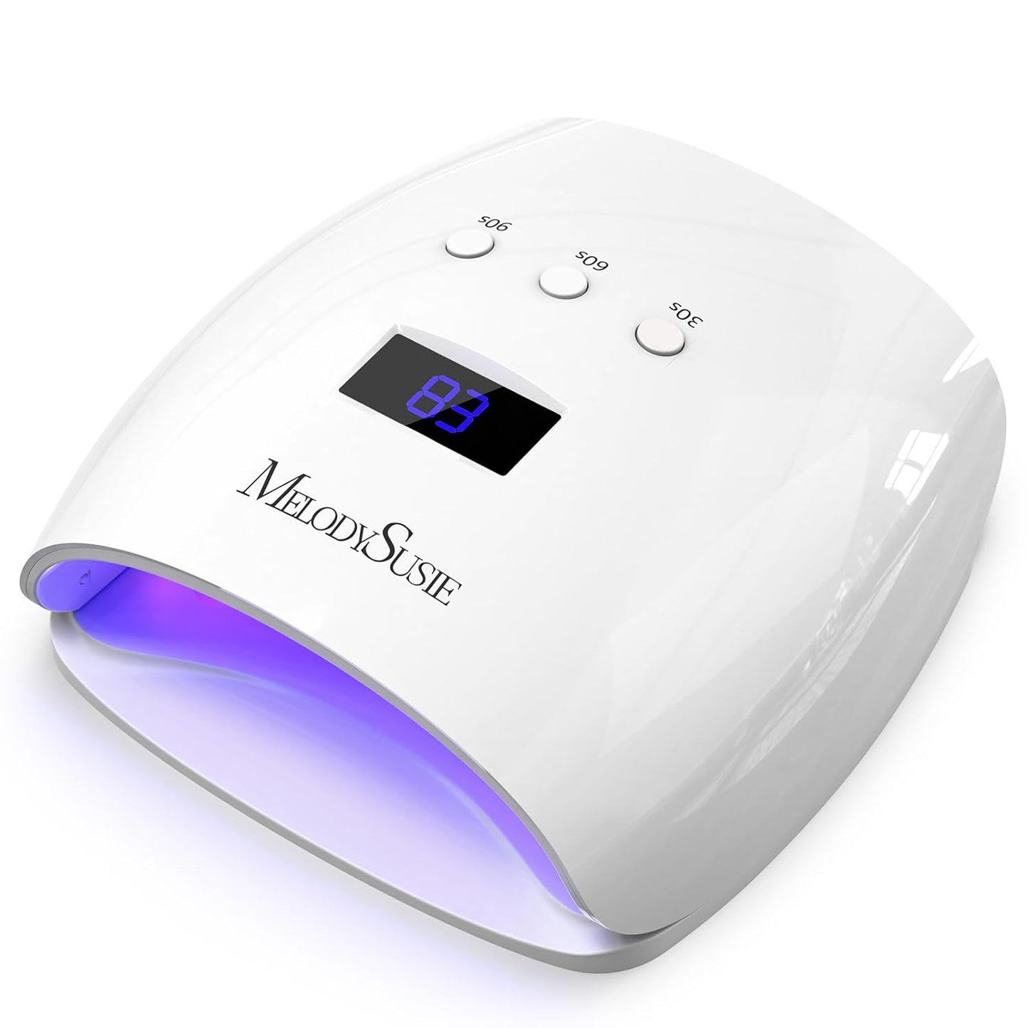 Melodysusie UV LED Nail Lamp True 54W Professional Dryer for Gel Polish Curing with 3 Timer Setting, Automatic Sensor, LCD Display, Detachable Tray Art Tools Accessories